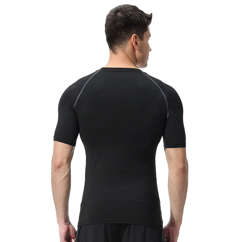 Men's Short Sleeve Sports T-Shirt  New Quick Dry Breathable Fitness Activewear Gym Clothing Running Soccer Training Sportswear