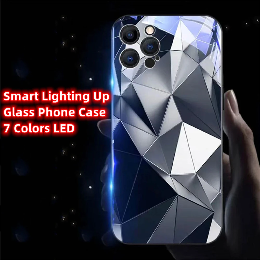 Фото Роскошный чехол для телефона с LED-подсветкой и дизайном Sense Design, с функцией вспышки при звонке и блестками, для iPhone Air 17 16 E 15 14 13 12 11 Pro Max Plus №5