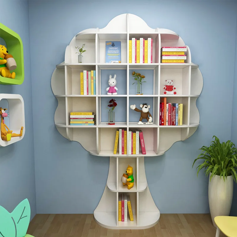 

Креативная детская книжная полка Apple в стиле растений, стеллаж для хранения, деревянная пластиковая декоративная полка, магазин, детский сад, школа