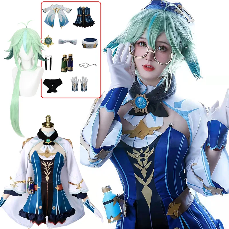 

Sucrose Cosplay Anime Genshin Impact Cosplay Costume Game Sucrose Wig Suit Dress Party Uniform Halloween Costume Women Girls