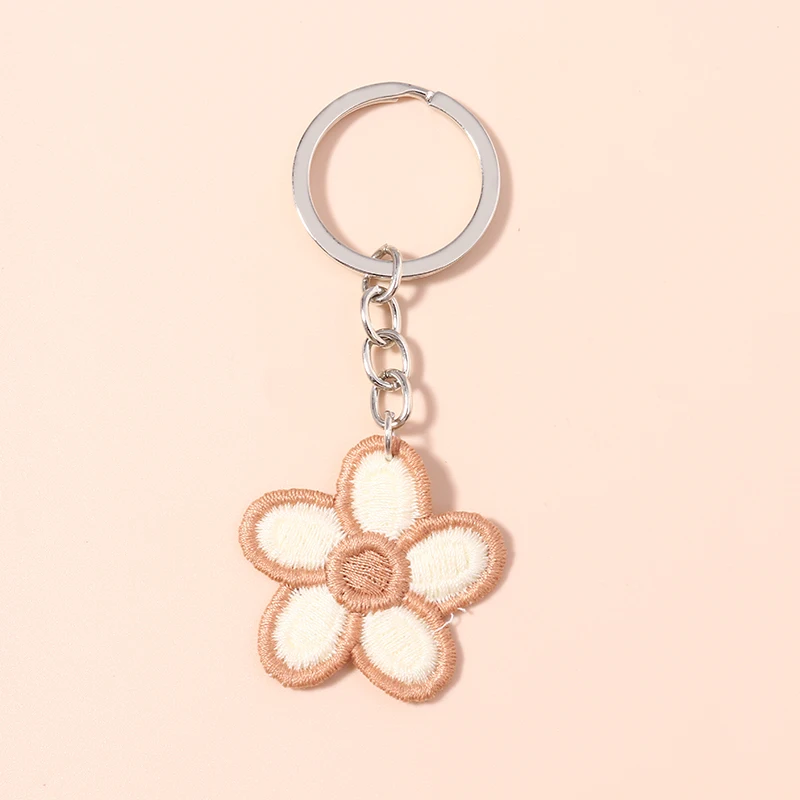 

Cute Flower Keychains Friendship Gifts for Women Men Cart Key Handbag Pendants Key Chains Accessories DIY Jewelry Gifts