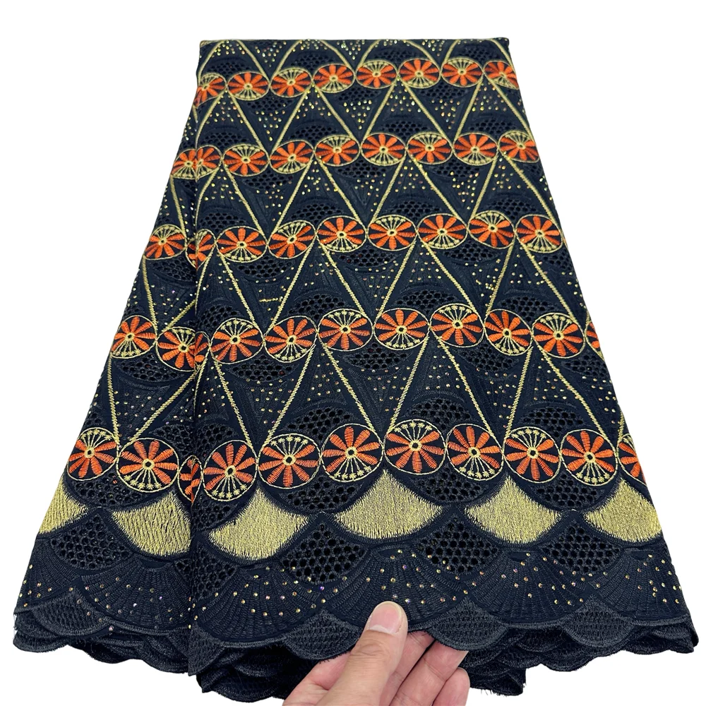Кружевное полотно из хлопка 100% 5 ярдов африканский стиль