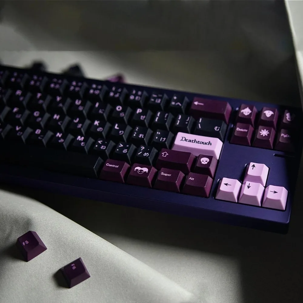 135-клавишный черный лотос вишня колпачок из ПБТ для механической клавиатуры Cherry MX