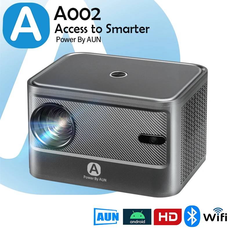 

AUN A002 Android Projector LED Home Theater Projectors Support Full HD 4K Video Beamer Bluetooth WIFI Smart TV MINI Projector