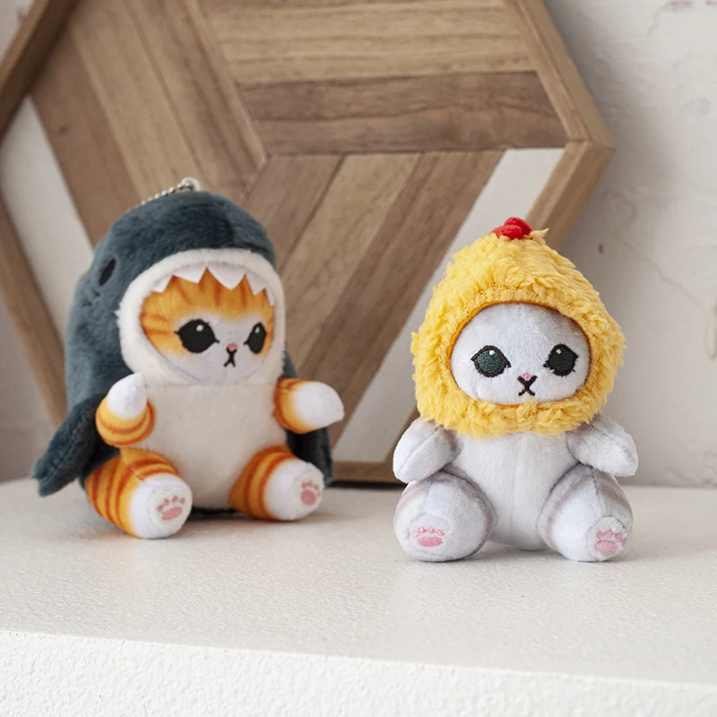 

Kawaii Tempura, кошка, плюшевые игрушки, милая Акула, мягкие куклы, котенок, подвеска, рюкзак, украшение для детей, рождественские подарки-сюрпризы
