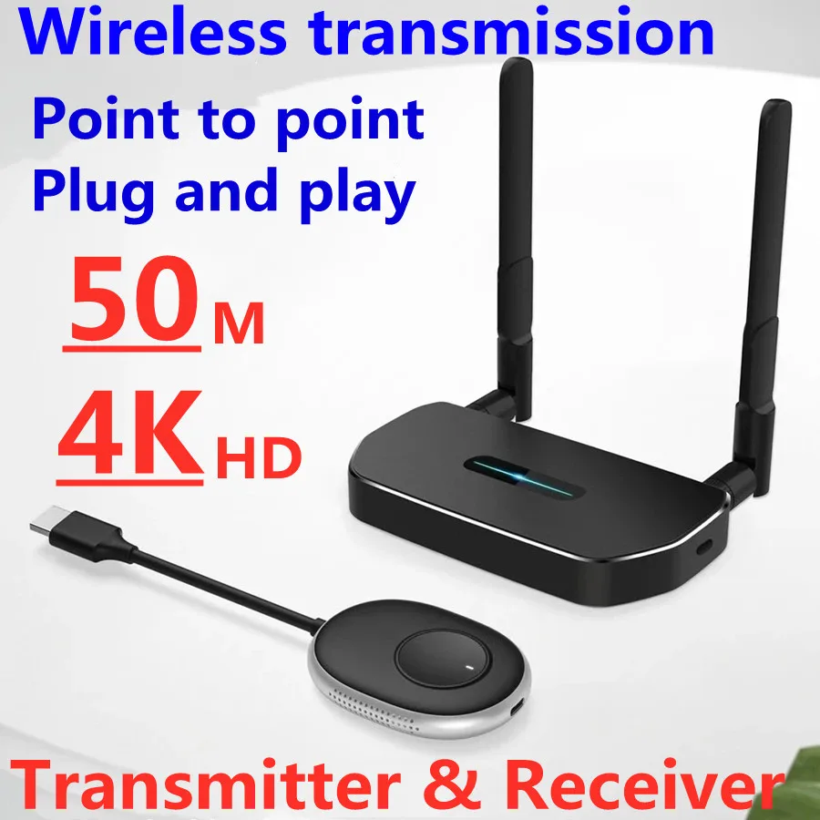 

50M Wireless HDMI Video Transmitter and Receiver Extender 5G 4K Wifi display TV Stick Dongle Adapter for TV Projector switch PC