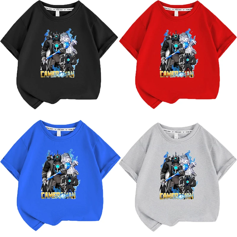 

Skibidi Toilet T Shirt Kid Skibidi T-shirt Boy Child Titans Cameraman T Shirt Cotton Speaker Camera Man Tv Man Tee Shirt Tshirt