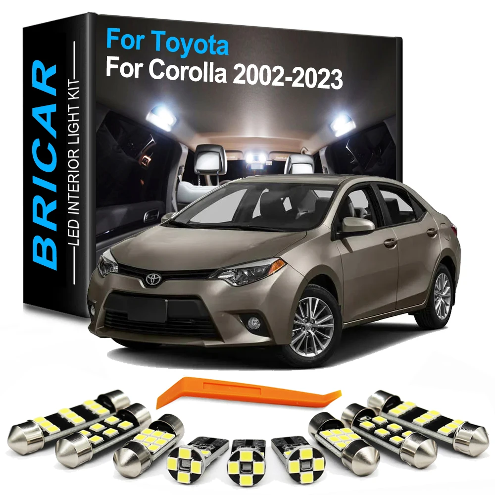 

Bricar Canbus автомобильная лампа для внутреннего освещения для Toyota Corolla 2002-2017 2018 2019 2020 2021 2022 Автомобильная фотосессия