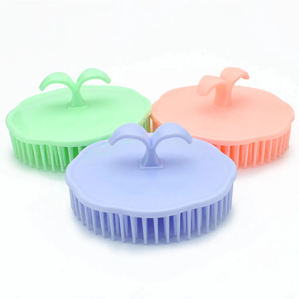 

Scalp Massager Silicone Hair Washing Brush Portable Body Shower Scalp Massage Brush Color Random