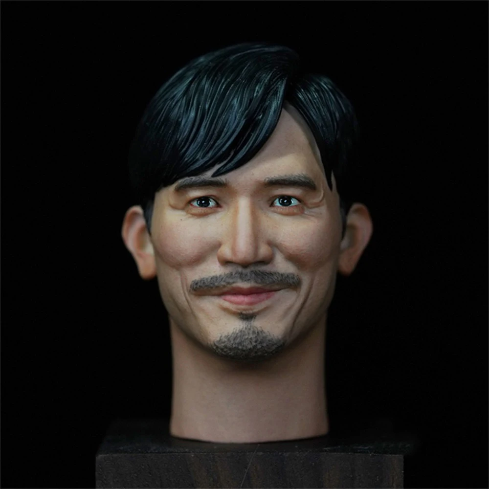 

1/6 Hand Painted Superstar Hong Kong Tony Leung Infernal Affairs Smile Version Head Sculpture For 12inch Action Body Collectable