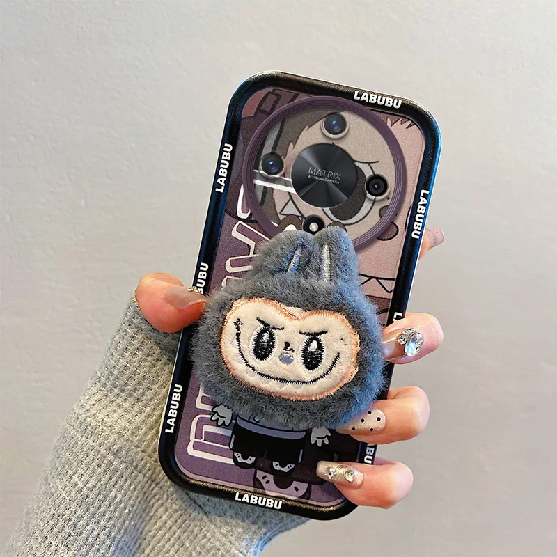 3D мультфильм прекрасный плюшевый чехол с подвеской в виде веревки Labubu аксессуары