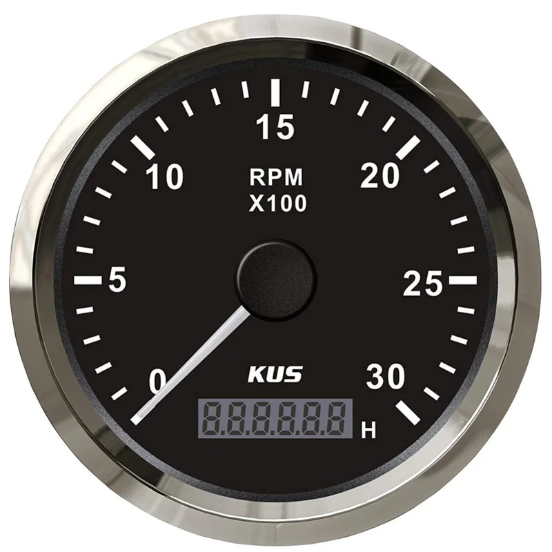 KUS 85 мм тахометры тюнинг 0-3000 об/мин счетчики Rev водонепроницаемые с красной или