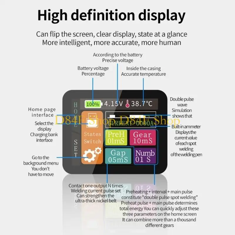 

Точечный сварочный аппарат D84F с ЖК-экраном