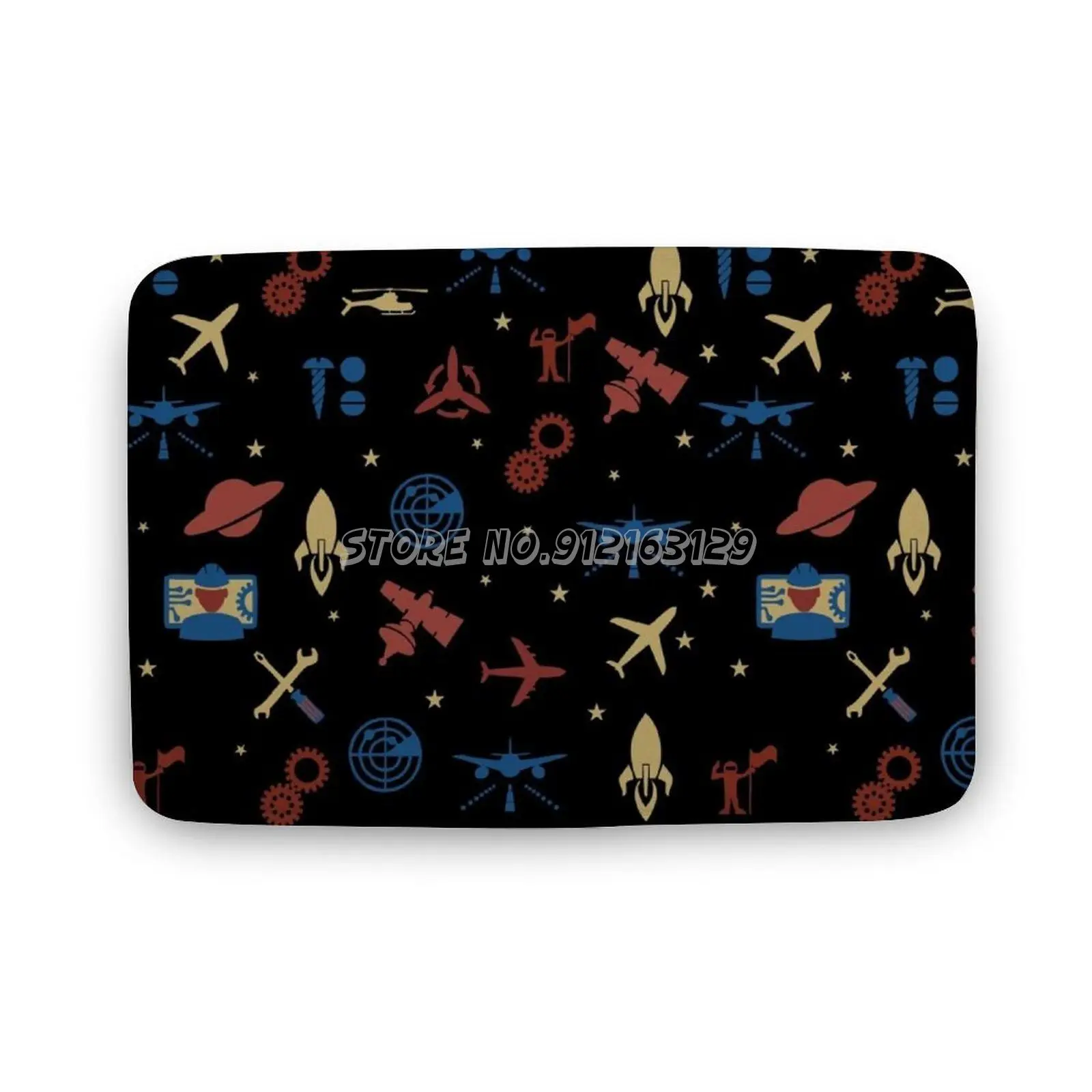 

Mechanical Engineering Student Backpack Floor Mat Anti Slip Rugs Home Bedroom Foot Mat Engineer Mechanic Airplanes Tools Scienti