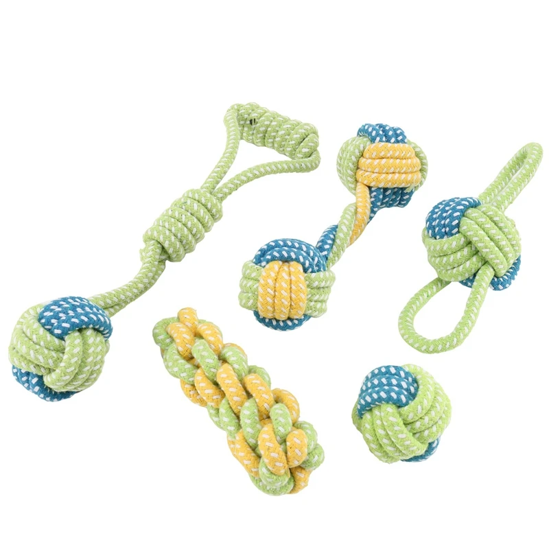 

Small Dog Puppy Rope Chew Toys Teething Clean,Natural Cotton Rope Ball Interactive Tug Of War Toys For Aggressive Chewers Retail