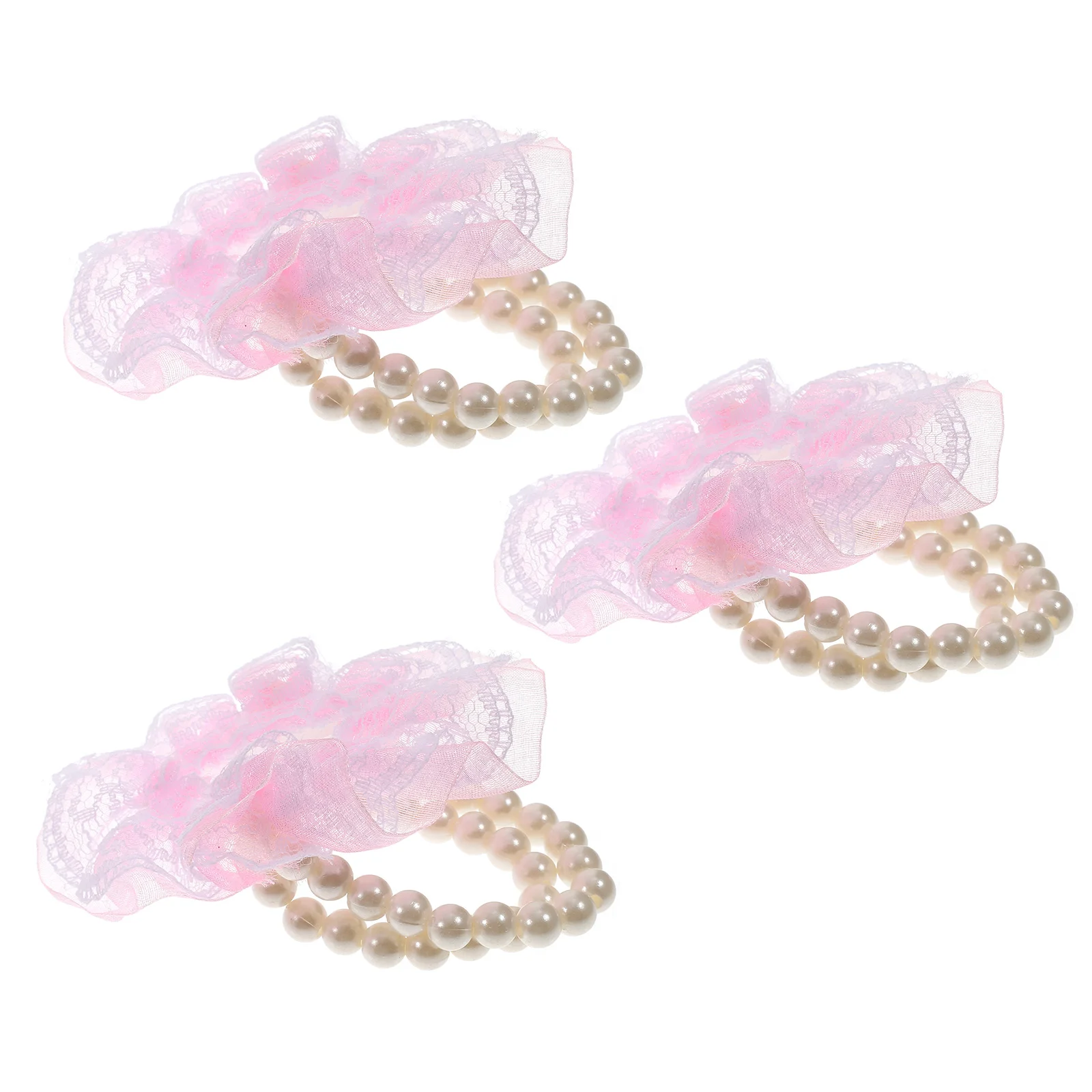 

10pcs Corsage Wristlet Band Pearl Elastic Bracelets DIY Corsage Supplies