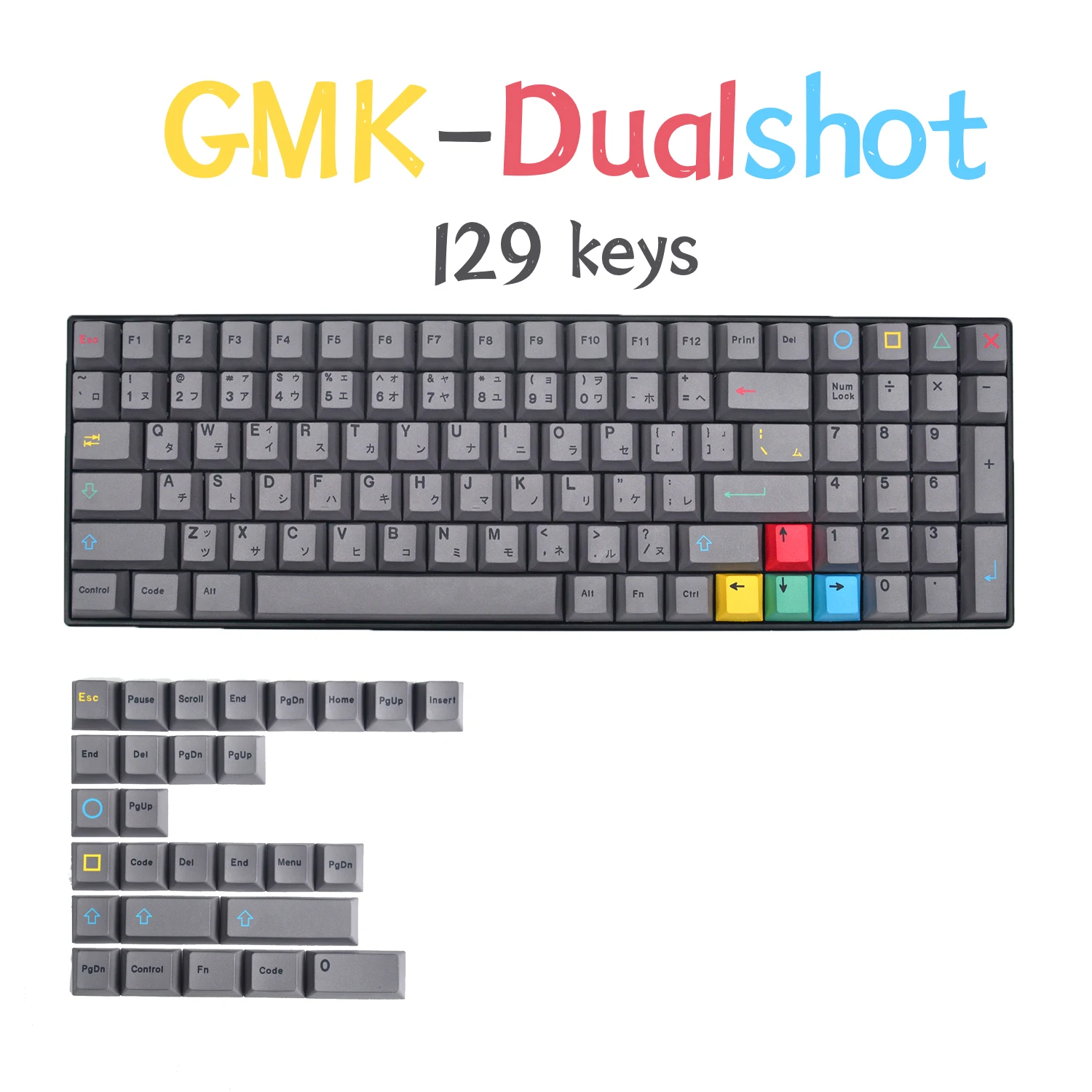 

129 Keys GMK Dualshot PBT Keycap Cherry Profile DYE-SUB/Double shot Keycaps For Mechanical Keyboard 61 64 84 108 Layout