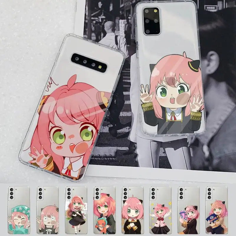 

Anime Spy X Family Anya Phone Case for Samsung S20 S10 lite S21 plus for Redmi Note8 9pro for Huawei P20 Clear Case