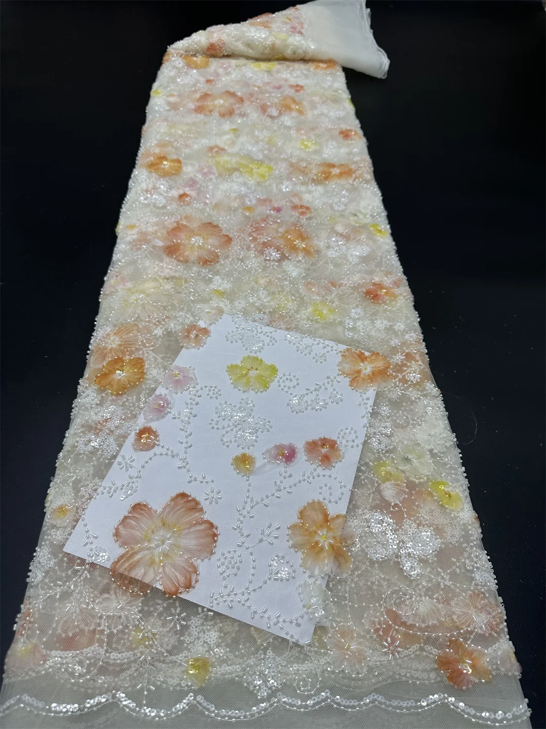 Африканский нигерийский жаккардовый тюль кружевная ткань 2025 г. высокое качество