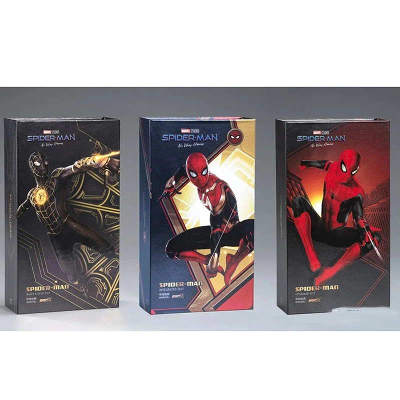 

Фигурка Человека-паука Marvel ZD, шарнирная подвижная фигурка из черного золота с интегрированным костюмом «No Way Home», подарок-игрушка, 18 см