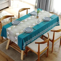 geometric rectangle tablecloth plastic pvc waterproof oilproof table cloth kitchen living room christmas table cover home decor
