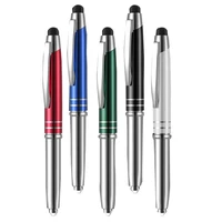 5 pcs stylus pen for touchscreen devices multi function capacitive pen with led flashlight writing pens