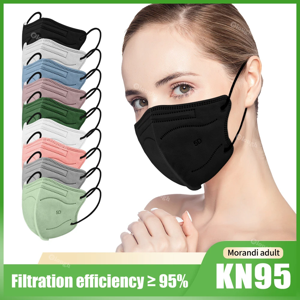 

5D KN95 Protective Face Mask Approved FPP2 Masks FFP2 Mascarillas Morandi Masque FFP 2 Adult FFP2MASK CE Black Mascherina FFPP2