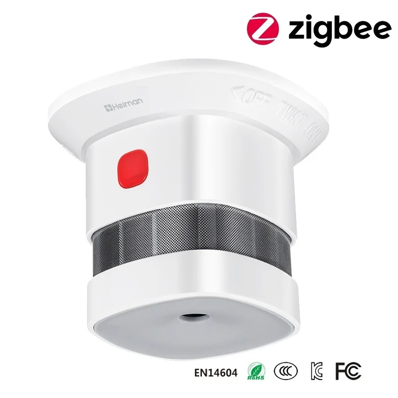 

2022 датчик дыма Zigbee умная домашняя система 2,4 GHz Высокая чувствительность безопасный датчик дыма