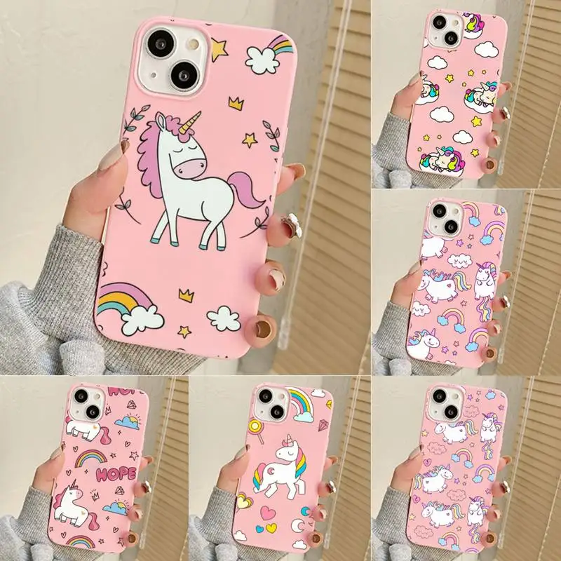 

Rainbow Unicorn Summer Phone Case For Iphone 7 8 Plus X Xr Xs 11 12 13 Se2020 Mini Mobile Iphones 14 Pro Max Case