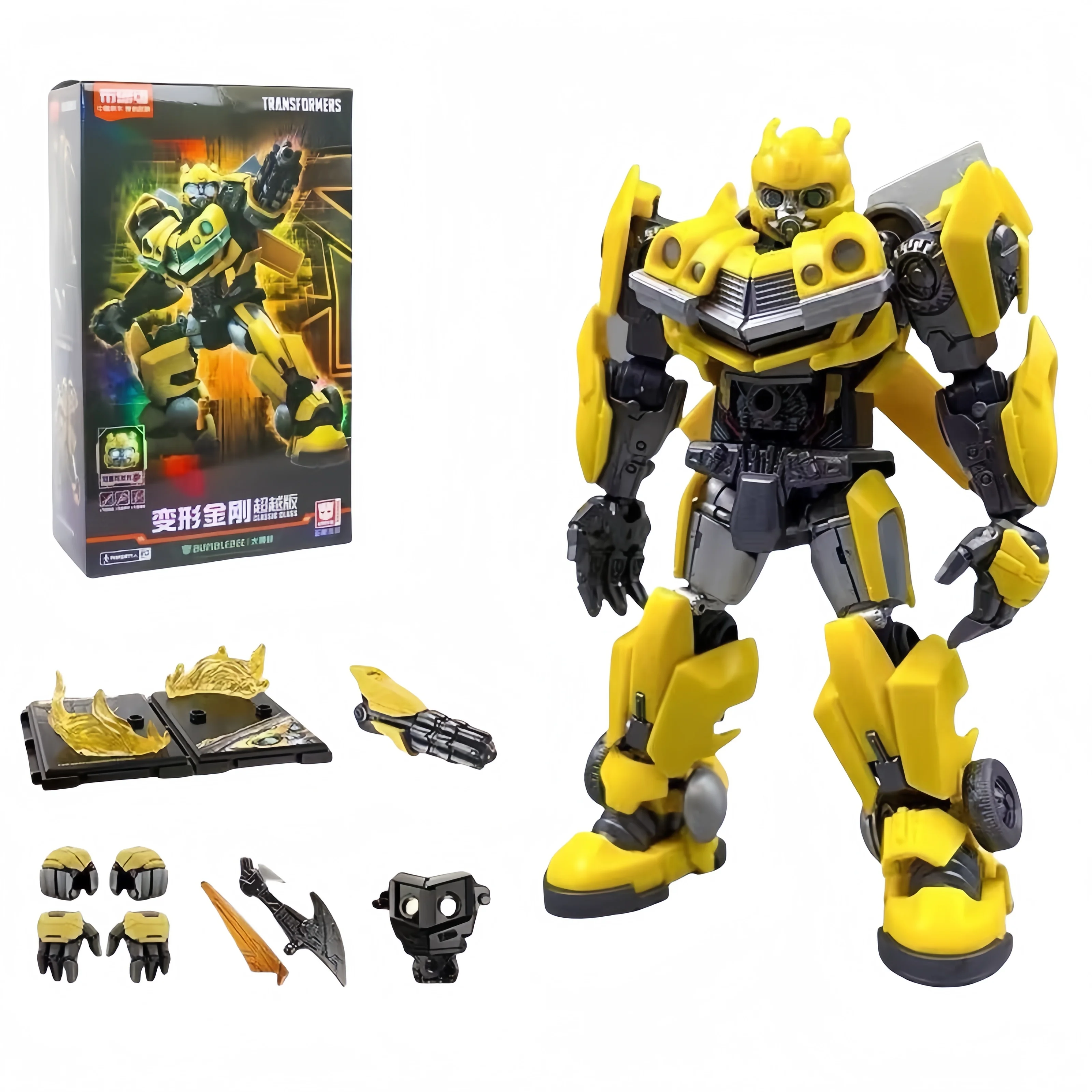 Групповые трансформеры Bloks: Rais Of The Beasts Optimus Primal Bumblebee Arcee Mirage собранная подвижная