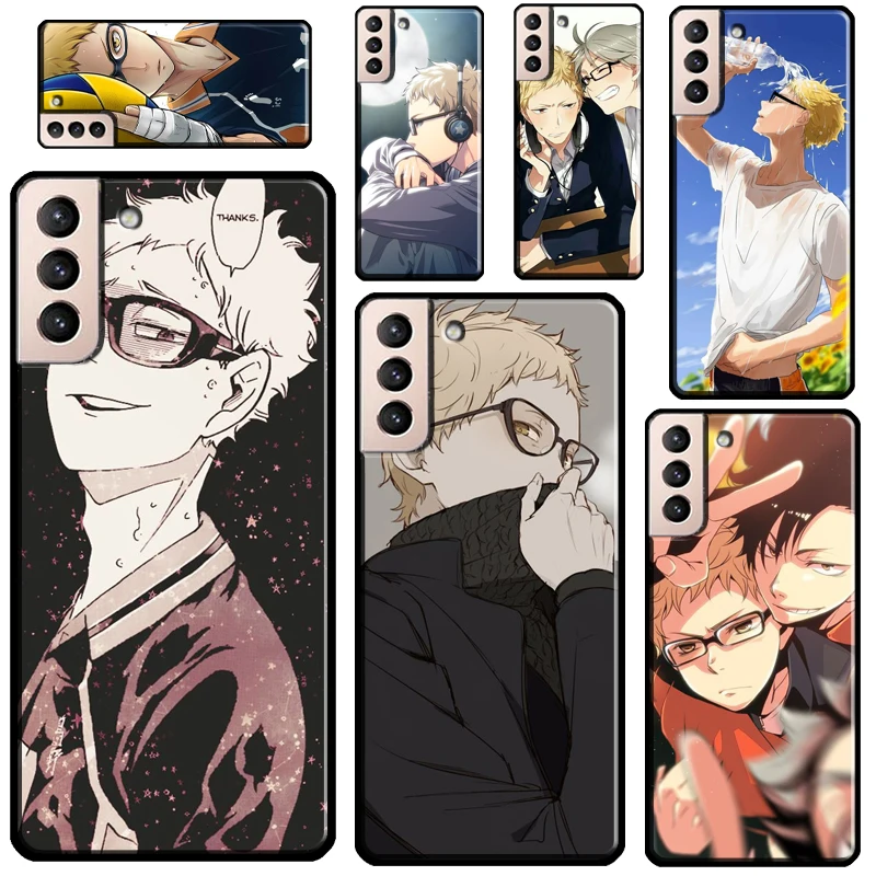 Чехол Tsukishima Kei Haikyuu для Samsung Galaxy S10 S8 S9 S22 Plus Note10 Note20 Ultra S20 FE S21 ультра задняя крышка