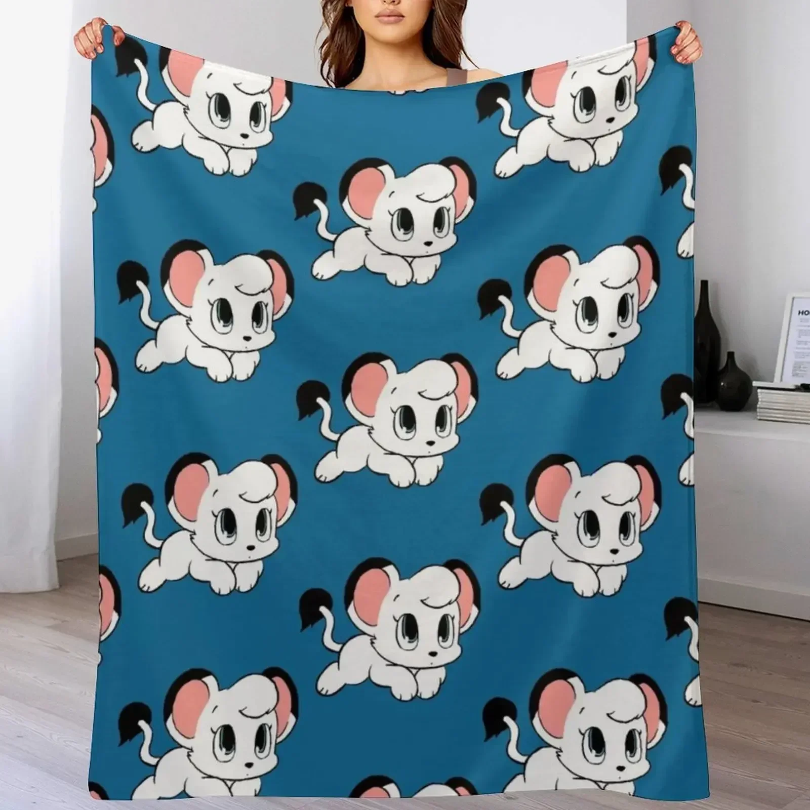 Одеяло Chibi Kimba декоративное теплое мягкое одеяло с начинкой