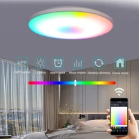 tuya smart dimmable led ceiling lamp with alexagooglewifiremote control rgb music ceiling lights decor luminaires for bedroom