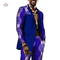 bintarealwax african wax print men suit dashiki jacket and long pant set bazin plus size traditional african clothing wyn1760