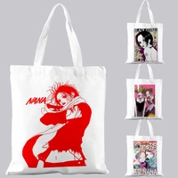 japan manga anime nana shoulder tote bags cloth bag large capacity reusable tote goth harajuku handbags women canvas bag shopper