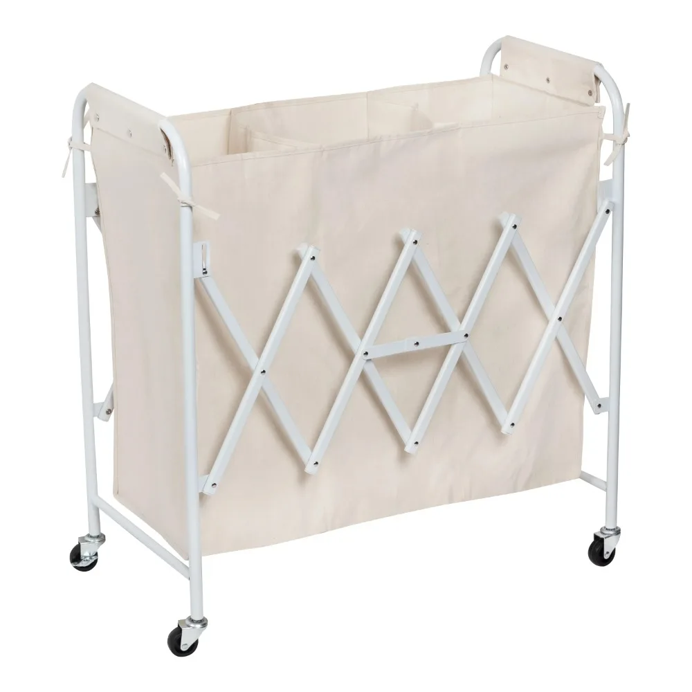 

Honey-Can-Do Collapsible Accordion Triple Laundry Sorter, Natural