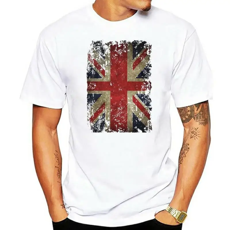 

Tee Union Jack T-shirt Distressed Grunge Vintage Uk British Flag Great Britain T Shirt Cheap Wholesale