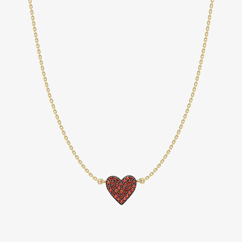

Fashion Brand S925 Sterling Silver Zircon CZ Love Heart Necklace for Women Girls Exquisite Fine Jewelry Gift