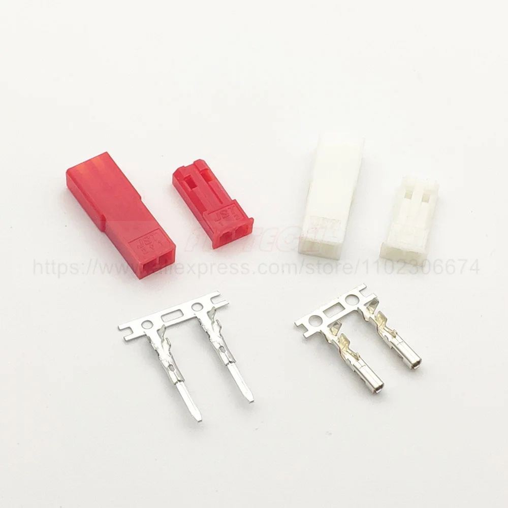 

50 комплектов, Штекер JST, штекер 2pin, штекер и Обжимные детали для автомобиля, электровелосипеда, лодки, ЖК-дисплея, светодиодов и т. Д.