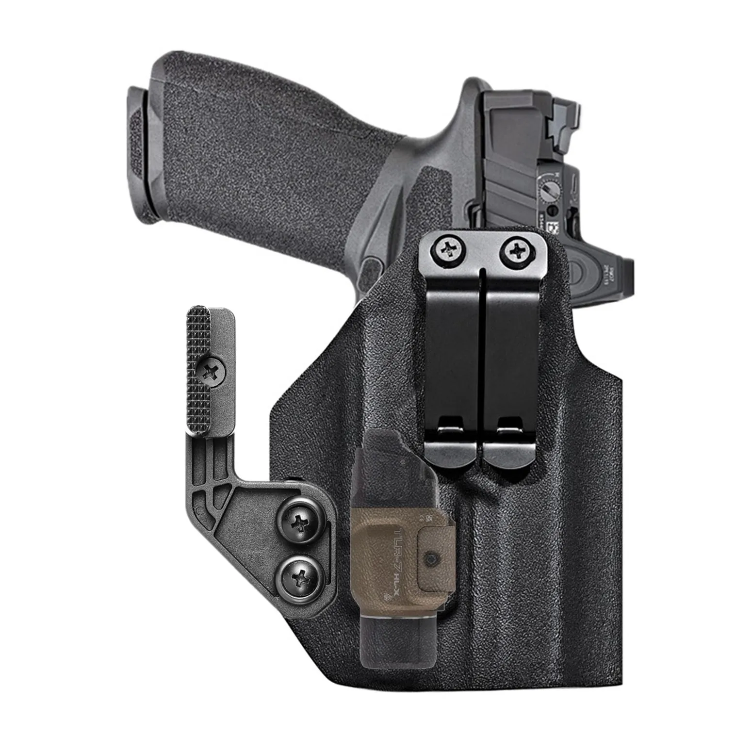 Фото Кобура для фонаря Kydex IWB TLR7 для Springfield Armory Echelon 4.0C 4.5F с Streamlight TLR 7 7x hlx hl x Фонарик внутри ношения №1