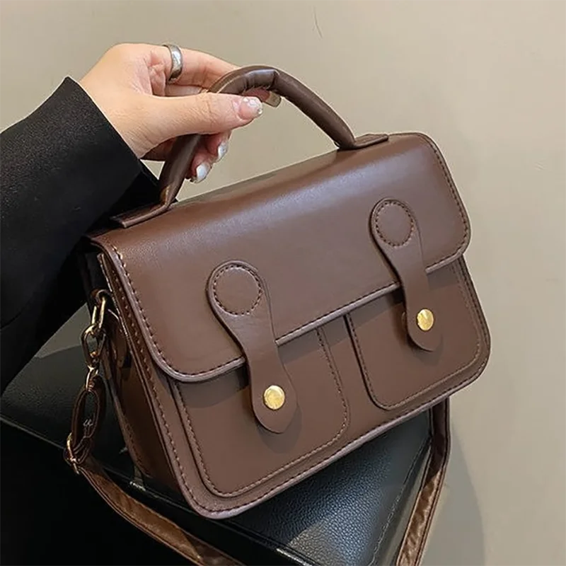 

HAEX Fashion Korean Style Bolso Mujer PU Crossbody Vintage Women's Bag 2022 Trend Concise Ladies Elegant Commute Shoulder Bag