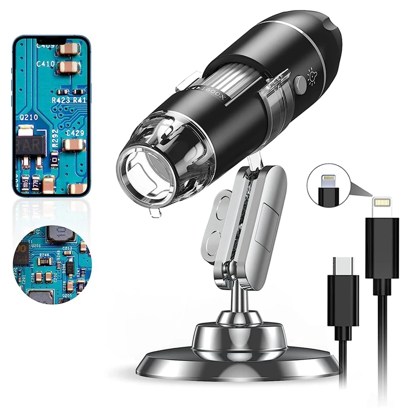 

1Set USB 1440P HD Inspection Camera 50X-1600X Magnification Pocket Microscopes Portable