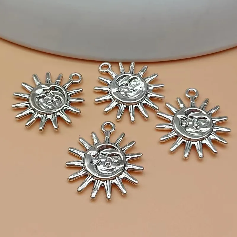 

6pcs 28x25mm 1 Colors Sun Charms Sun Pendant Charms For Jewelry Making charms for jewelry making