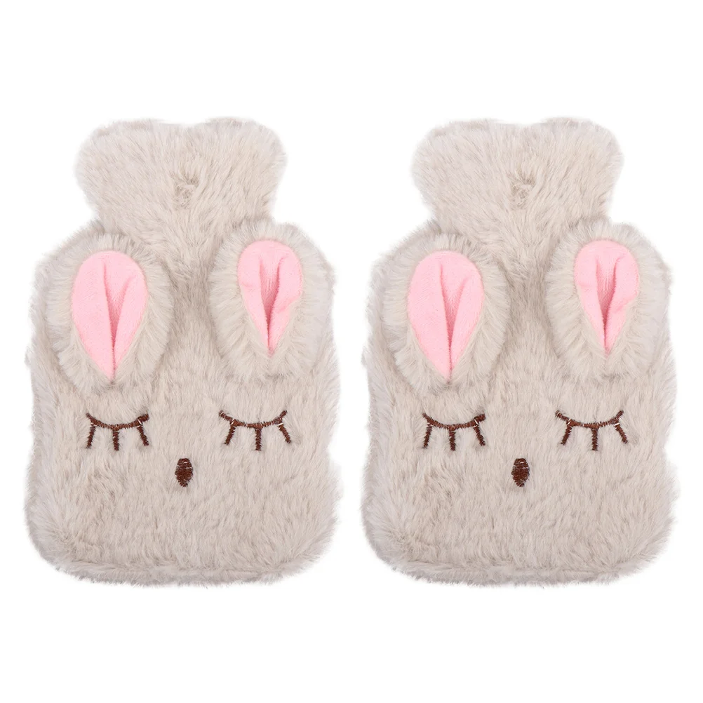 

Hot Water Bottle Warmer Hand Feet Cold Classic Cover Rubber Bottles Menstrual Pouch Lovely Knit Kids Warm Plush Animal Tool Heat