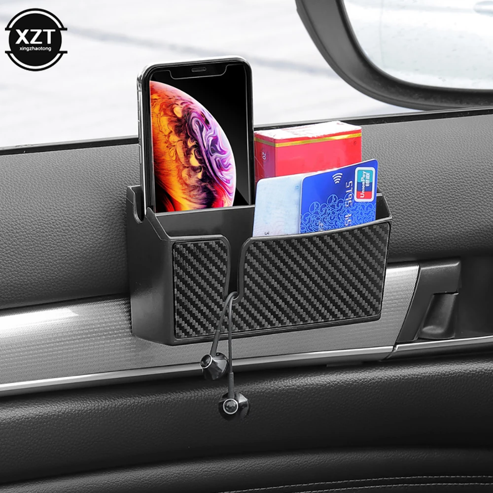 

Модный автомобильный контейнер для хранения, зернистая паста из углеродного волокна, стандартная коробка для хранения и поддержания порядка, Стайлинг автомобиля