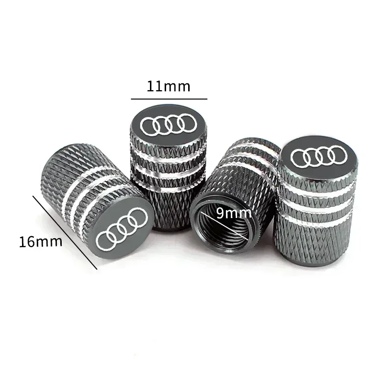 Фото Колпачки на ниппель колесных дисков для Audi Sline S3 S4 S5 S2 S1 RS4 RS5 Q3 Q5 Q7 TT A4 A6L A8 A1 A5 A9, 4 шт. №4