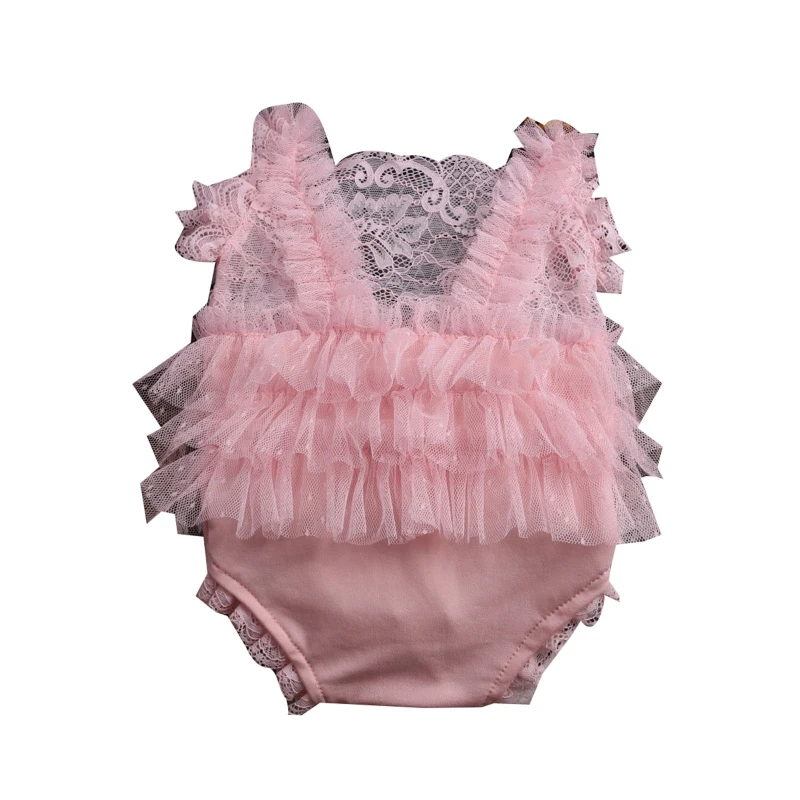 

Newborn Photography Props Outfits Baby Lace Romper Infants Shower Gift Costume