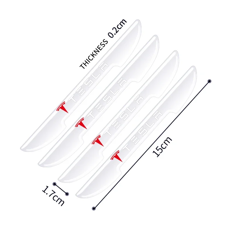 4 шт. прозрачная полоса с логотипом автомобиля предотвращающая удару дверь для