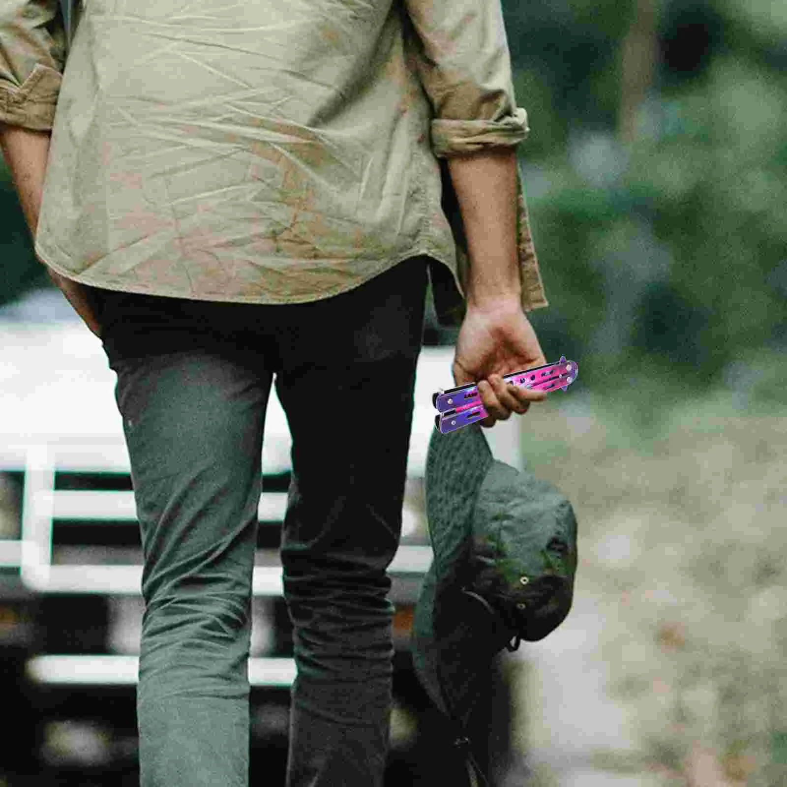 Неточенный тренировочный резак расческа складной инструмент для тусклой резки |