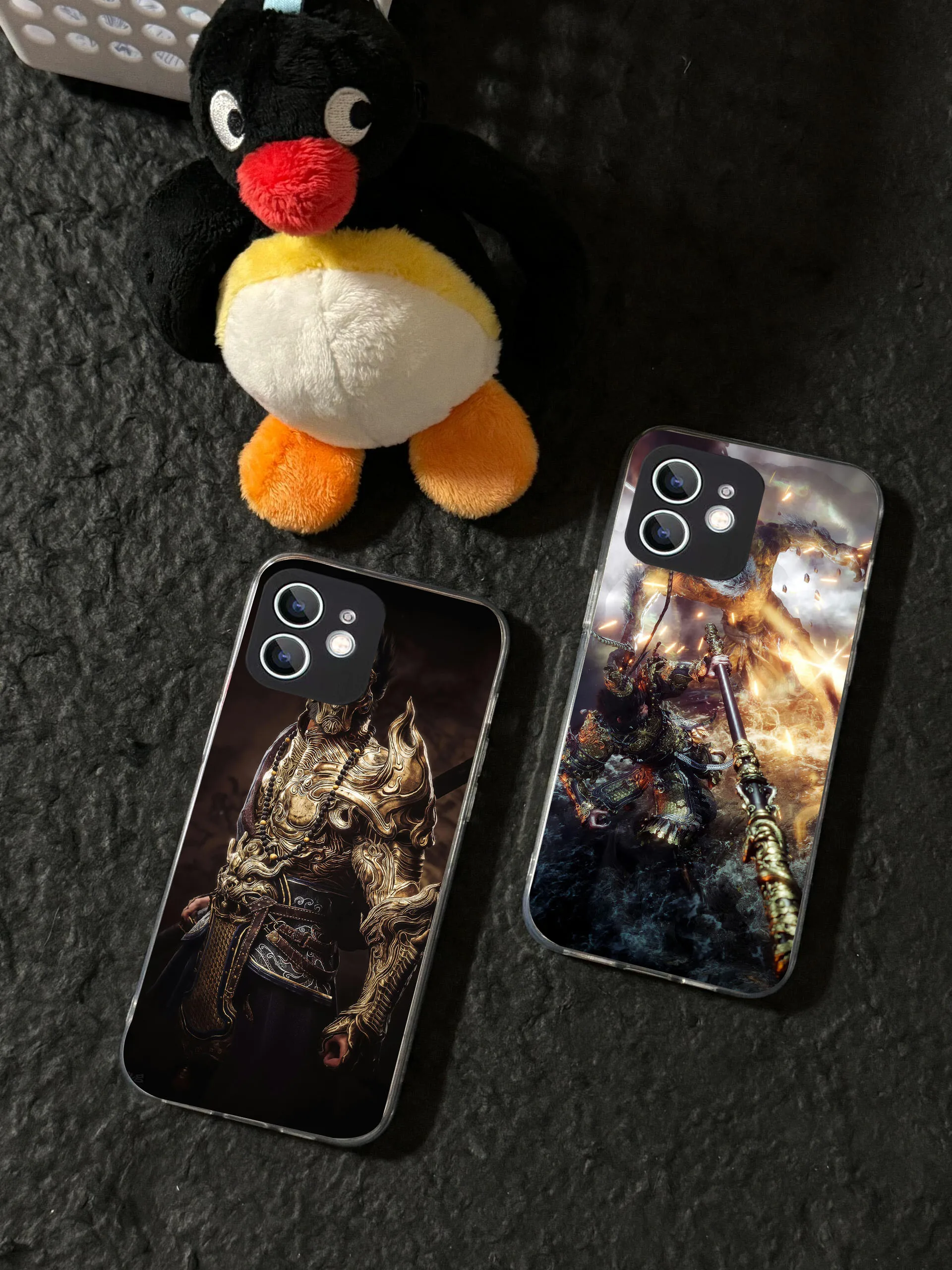 Женский черный миф Wukong B прозрачный силиконовый чехол для Samsung A14 A15 A23 A25 A34 A35 A54 A55 M23